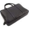Вместительная кожаная сумка для ноутбука и документов формата А4 с плетением - H.T Leather (10146) - 7