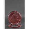 Бордовая сумка-рюкзак круглой формы из натуральной кожи BlankNote Maxi (12729) - 7