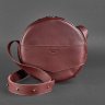 Бордовая сумка-рюкзак круглой формы из натуральной кожи BlankNote Maxi (12729) - 4