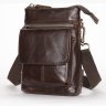 Коричневая мужская сумка через плечо из качественной кожи Vintage (20097) - 2
