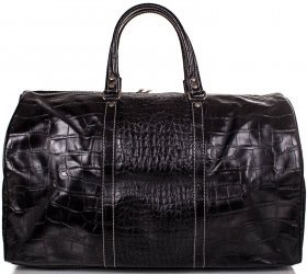 Черная дорожная сумка на молнии из натуральной кожи Desisan (505-111) - 2