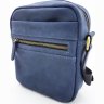 Компактная наплечная мужская сумка синего цвета с ручкой VATTO (11790) - 1