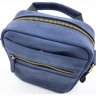 Компактная наплечная мужская сумка синего цвета с ручкой VATTO (11790) - 8