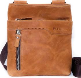 Стильная мужская сумка планшет рыжего цвета VATTO (11889)