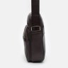 Миниатюрная мужская кожаная сумка на плечо коричневого цвета Keizer (22072) - 4