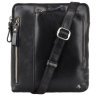 Мужская черная сумка на плечо из гладкой кожи высокого качества Visconti Roy 68748 - 18