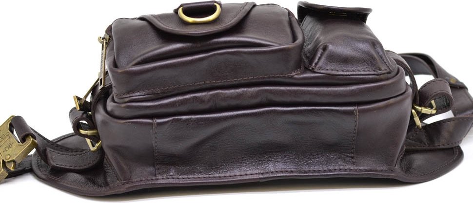 Мужская многофункциональная сумка на пояс из натуральной кожи TARWA (21731)