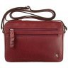 Женская горизонтальная сумка-кроссбоди из натуральной кожи красного цвета Visconti 70749 - 1
