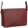 Женская горизонтальная сумка-кроссбоди из натуральной кожи красного цвета Visconti 70749 - 3