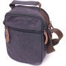 Черная небольшая мужская сумка-барсетка из плотного текстиля с ручкой Vintage (2421243) - 2