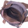 Черная небольшая мужская сумка-барсетка из плотного текстиля с ручкой Vintage (2421243) - 4