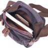 Черная небольшая мужская сумка-барсетка из плотного текстиля с ручкой Vintage (2421243) - 5