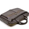 Добротная деловая сумка под ноутбук из коричневой кожи TARWA (19934) - 6