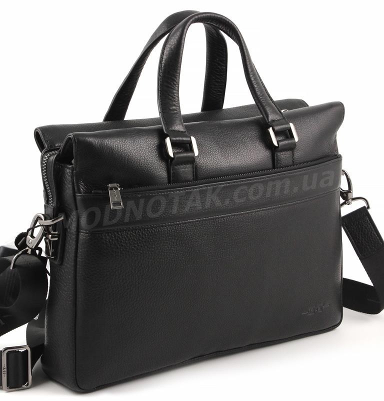 Вместительная кожная мужская сумка под документы и ноутбук 13-15 дюймов - H.T Leather Premium Collection (10170)