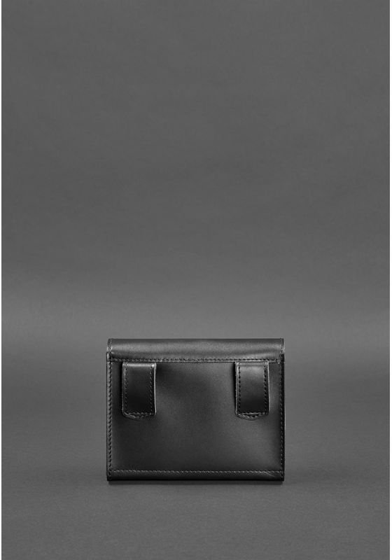 Классическая маленькая сумка черного цвета из натуральной кожи BlankNote Mini (12814)