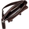 Мужская кожаная сумка на плечо коричневого цвета в сдержанном стиле SHVIGEL (11129) - 4