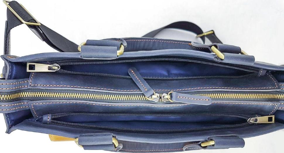 Мужская деловая сумка на три отделения с ручками и ремнем на плечо  VATTO (11691)