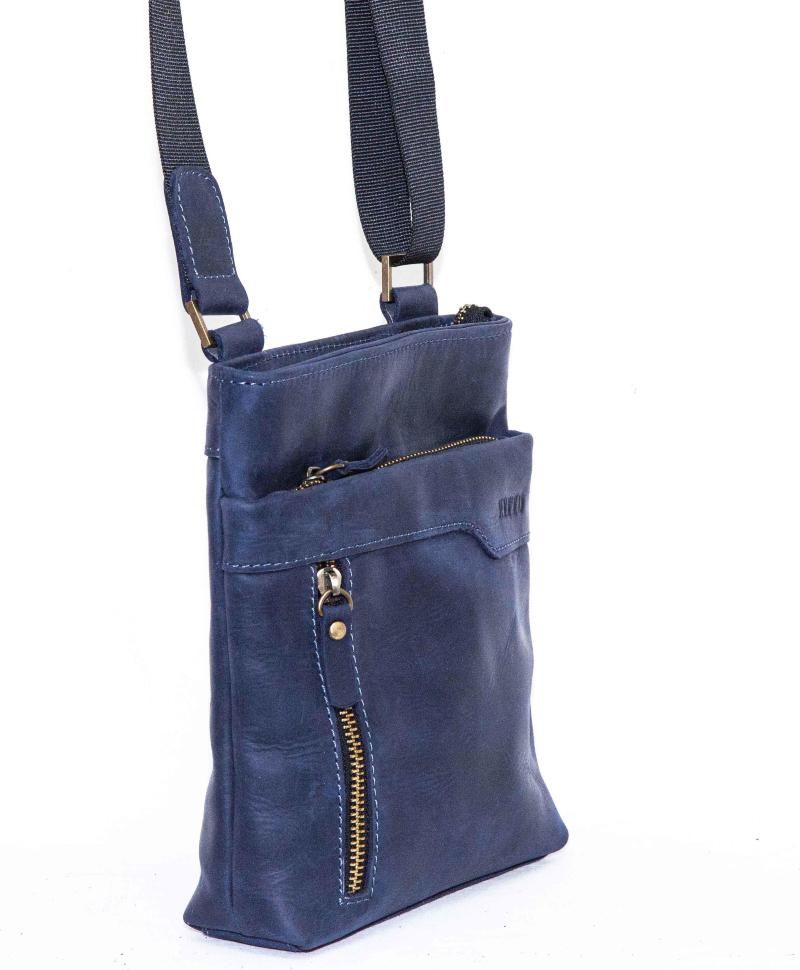 Удобная наплечная сумка планшет из винтажной кожи Crazy Horse VATTO (11890)