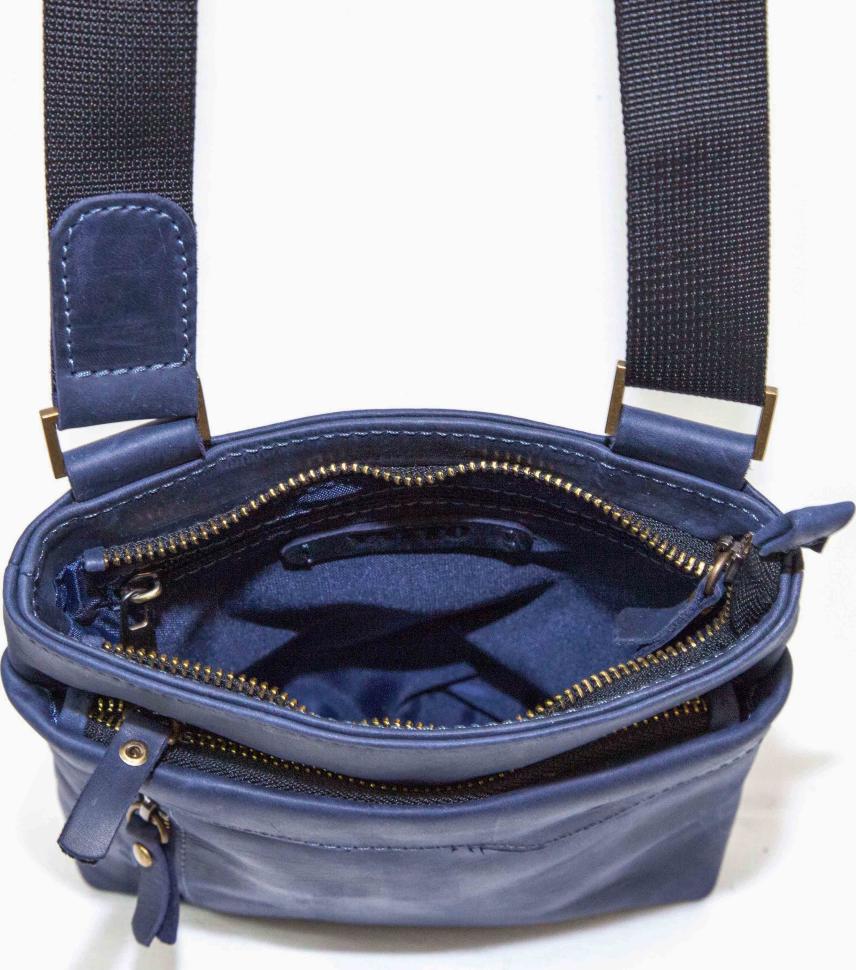 Удобная наплечная сумка планшет из винтажной кожи Crazy Horse VATTO (11890)