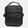 Мужская сумка-барсетка из мелко-зернистой кожи черного цвета Keizer (22069) - 3