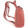 Компактный женский кожаный рюкзак персикового цвета KARYA 69749 - 2