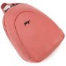 Компактный женский кожаный рюкзак персикового цвета KARYA 69749 - 4