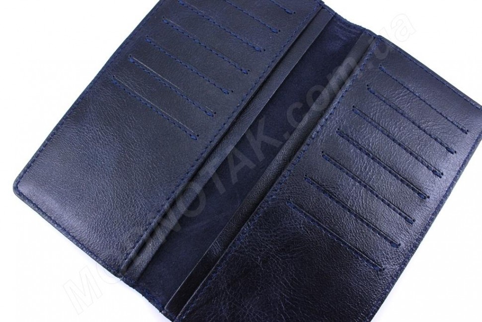 Купюрник кожаный темно-синего цвета - ST (18008)