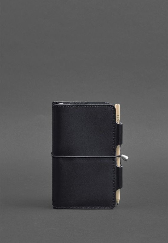 Маленький кожаный блокнот (Софт-бук) в темно-синем цвете - BlankNote (42050)