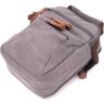 Серая текстильная мужская сумка-барсетка с ручкой Vintage (2421244) - 3