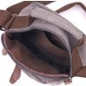 Серая текстильная мужская сумка-барсетка с ручкой Vintage (2421244) - 5