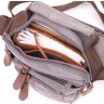 Серая текстильная мужская сумка-барсетка с ручкой Vintage (2421244) - 6
