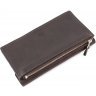 Вместительный кошелек темно-коричневого цвета из гладкой кожи Grande Pelle (13300) - 2