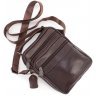 Недорогая наплечная сумка коричневого цвета Leather Collection (10050) - 5