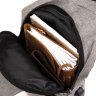 Удобная мужская сумка-слинг из плотного текстиля в сером цвете Vintage (20563) - 4