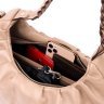 Бежевая женская сумка-багет из натуральной кожи с одной лямкой KARYA (2420836) - 5