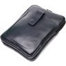 Черная мужская сумка через плечо из гладкой кожи SHVIGEL 2422142 - 3