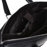 Мужская кожаная сумка под ноутбук классического дизайна в черном цвете Keizer (21406) - 8