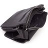 Маленькая мужская кожаная сумка через плечо в черном цвете H.T Leather 67750 - 8
