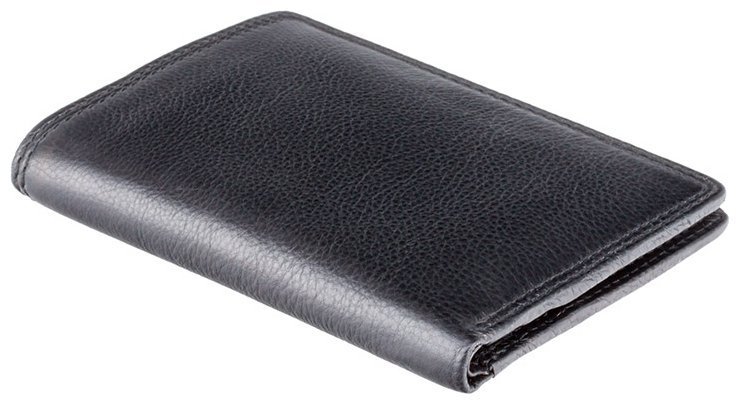 Черное мужское портмоне из натуральной кожи без монетницы Visconti Harley 68850