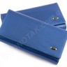 Женский красивый кожаный кошелек лакового синего цвета (вмещает много карточек) ST Leather (17496) - 1
