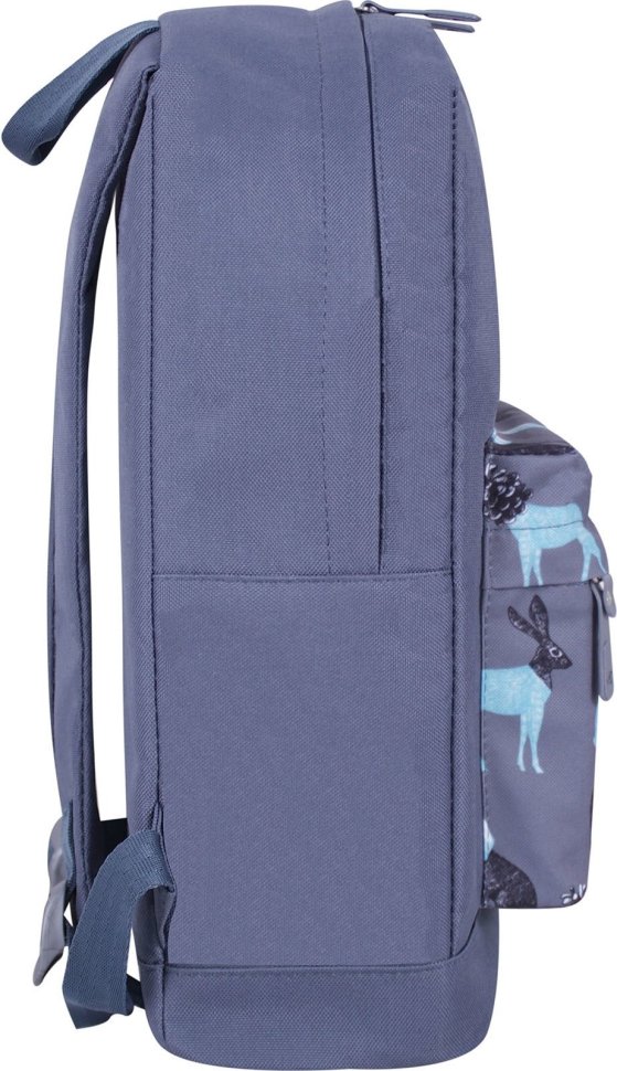 Повседневный серый рюкзак из текстиля с принтом Bagland (53951)