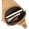 Текстильная мужская сумка-слинг цвета кэмел Vintage (20564) - 3