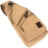 Текстильная мужская сумка-слинг цвета кэмел Vintage (20564) - 5
