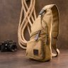 Текстильная мужская сумка-слинг цвета кэмел Vintage (20564) - 7