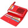 Модный женский кошелек-клатч из натуральной кожи красного цвета с блоком для кредитных карт Tony Bellucci (2422034) - 4