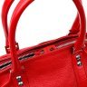 Вместительна женская сумка из натуральной кожи красного цвета KARYA (2420937) - 3