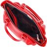 Вместительна женская сумка из натуральной кожи красного цвета KARYA (2420937) - 6