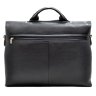 Вместительная сумка-портфель из мягкой кожи черного цвета - DESISAN (11586) - 2