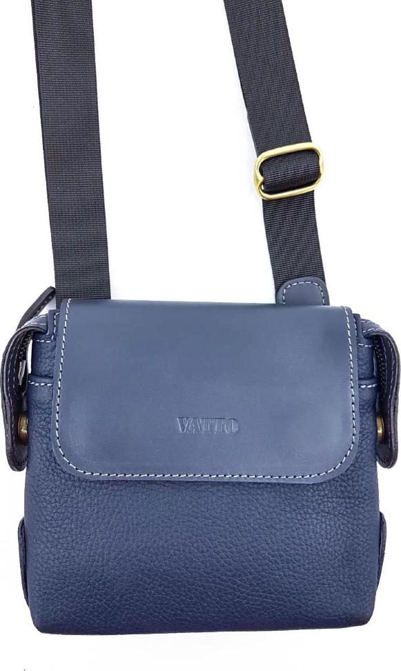 Небольшая мужская сумка через плечо синего цвета VATTO (11693)