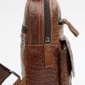 Мужская кожаная сумка-рюкзак с одной лямкой в коричневом цвете Keizer (22083) - 4